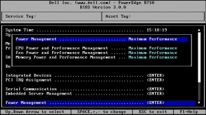 Dell Poweredge R720 Server BIOS Power Settings